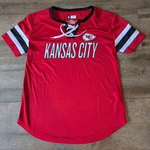 NFL Kansas City Chiefs Red Lace-Up Top
